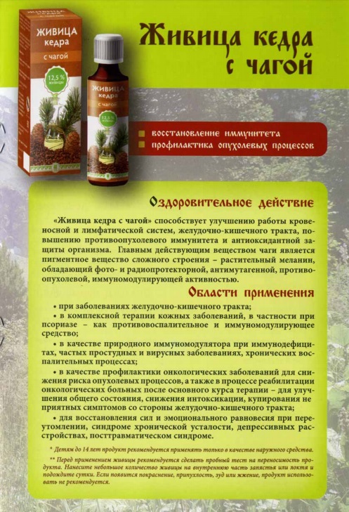 Живица с чагой