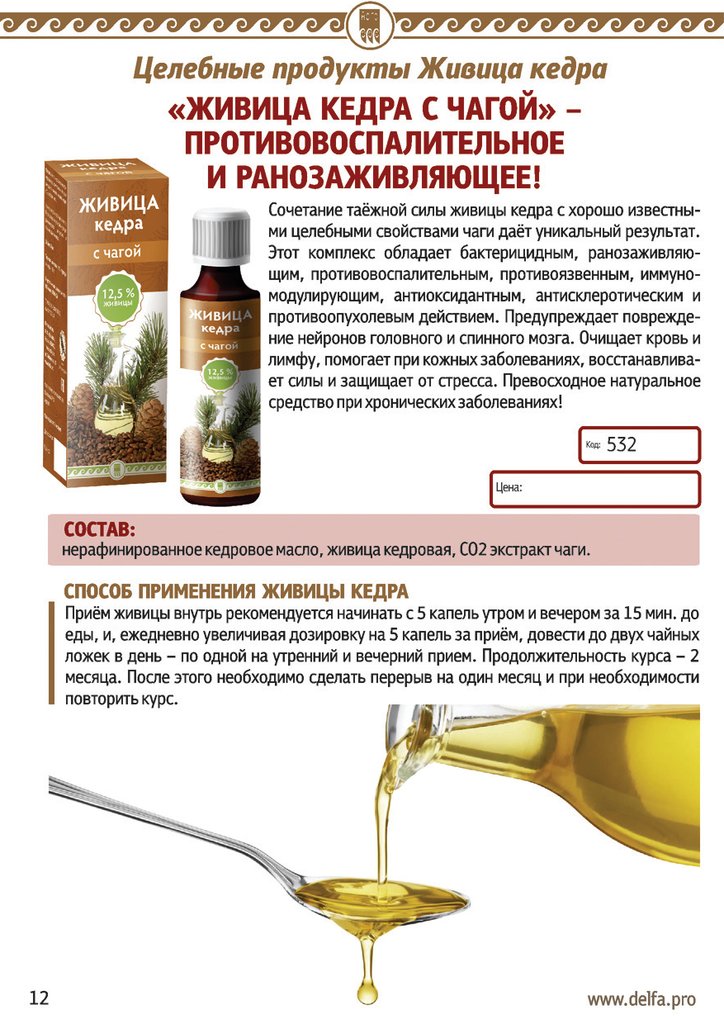 Живица с чагой