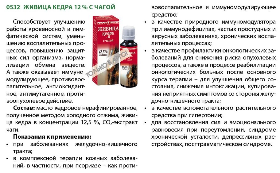 Живица с чагой