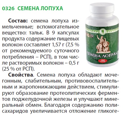 Семена лопуха Биолит