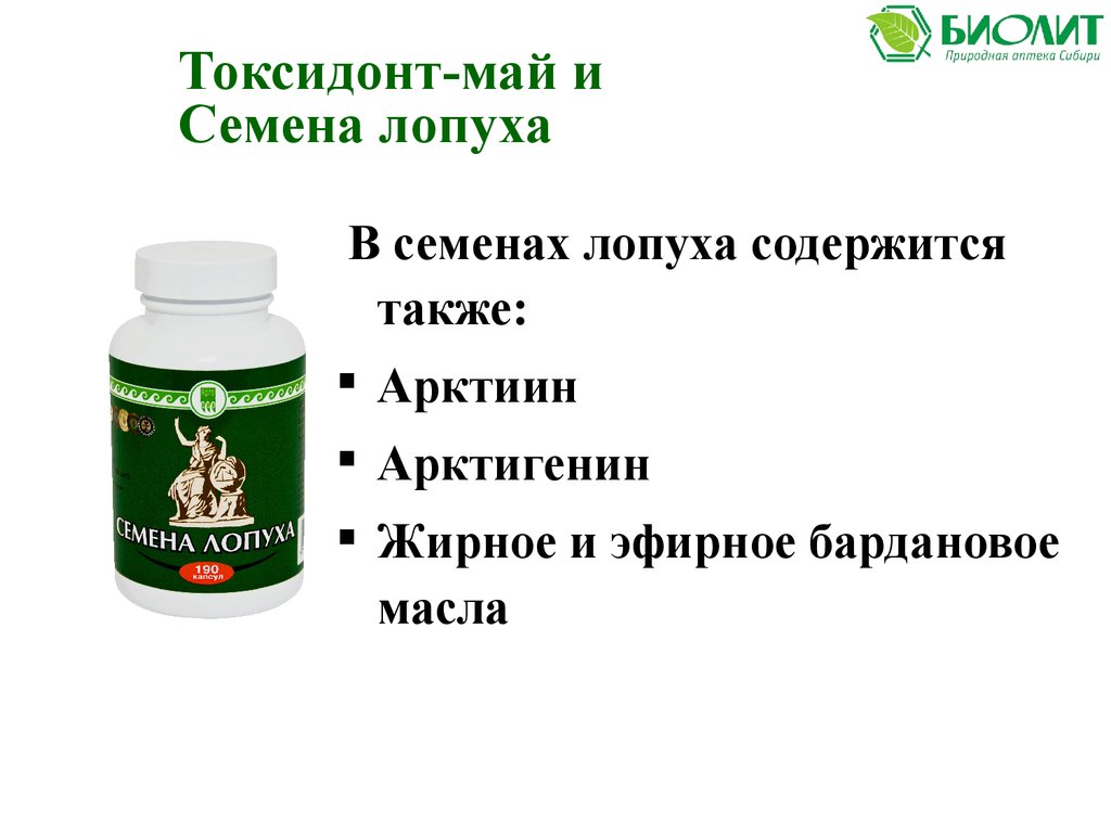 Семена лопуха