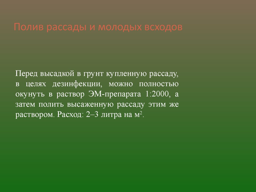 Эм-технология весной