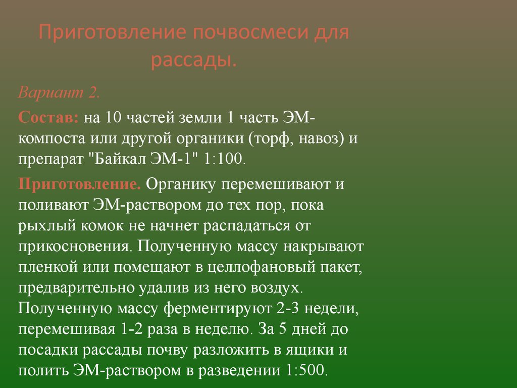ЭМ весной