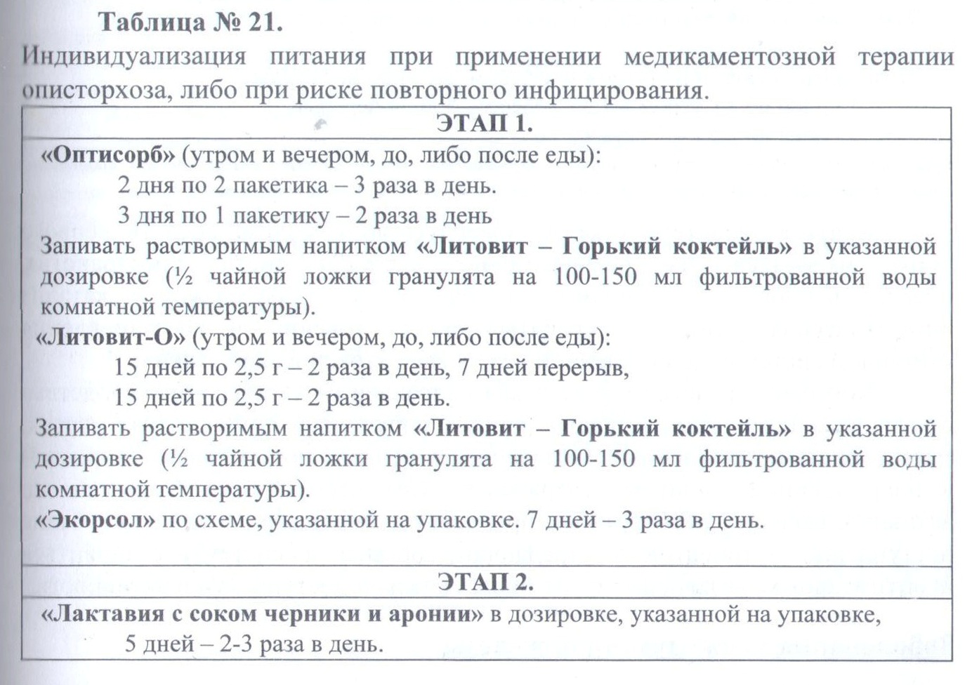 Описторхоз Экорсол