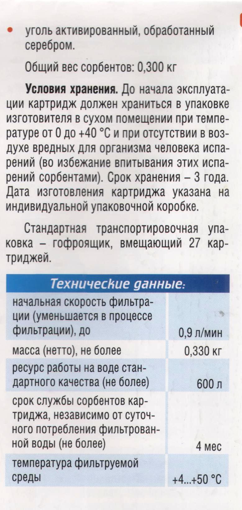 Картридж Шунгитовый Водолей