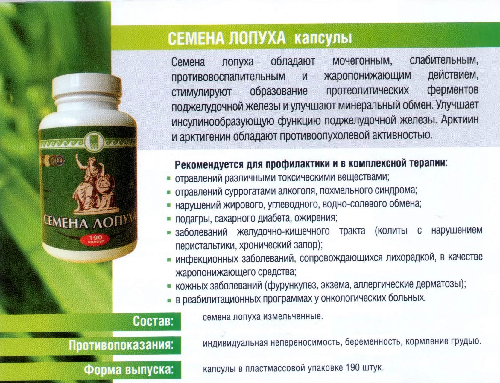 Семена Лопуха